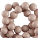 Acrylic beads 6mm round Shiny Cappuccino brown